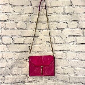Pour La Victoire Provence Zip-Front Crossbody Bag, Fuchsia